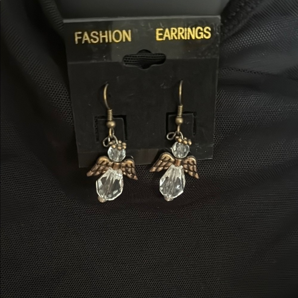 Angel Wing Crystal Earrings